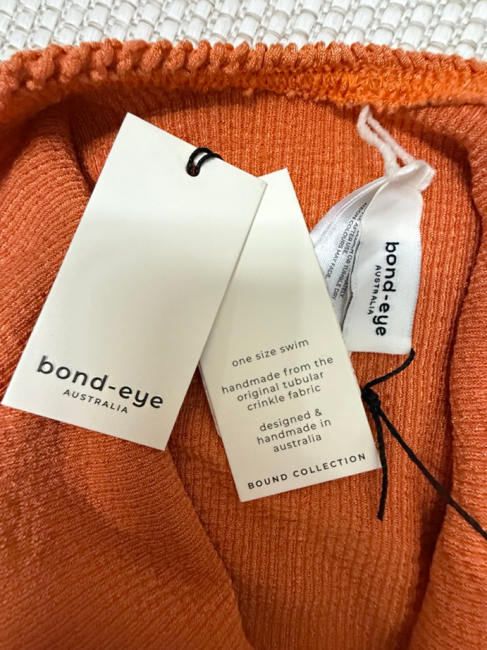 Bond-Eye "Imogen” Dress in Burnt Orange— New with Tags. Resort retail $220.00