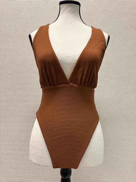 L*Space "Allegra" One-Piece Bitsy in Coffee— New with Tags. Resort retail $220.00