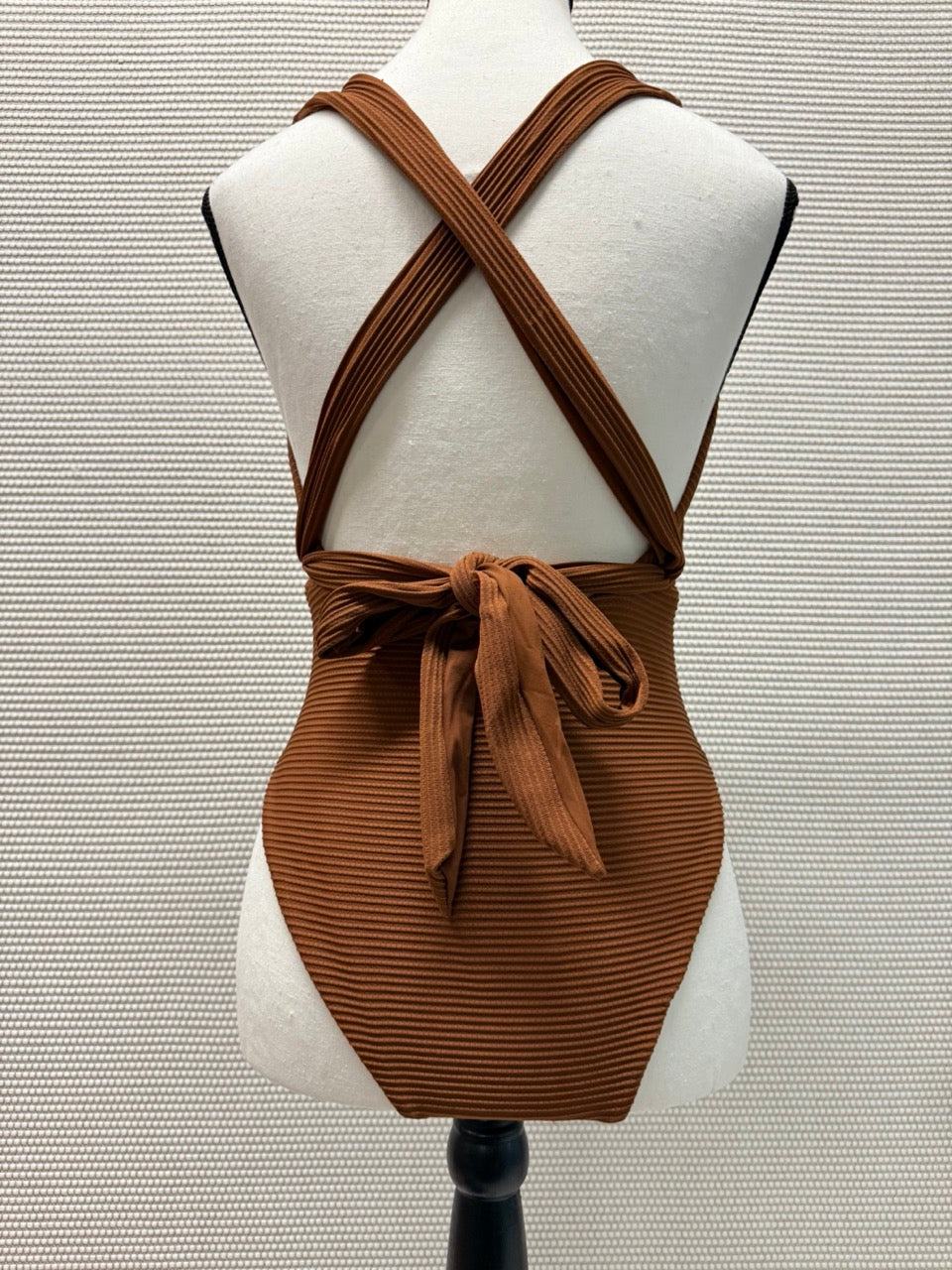 L*Space "Allegra" One-Piece Bitsy in Coffee— New with Tags. Resort retail $220.00