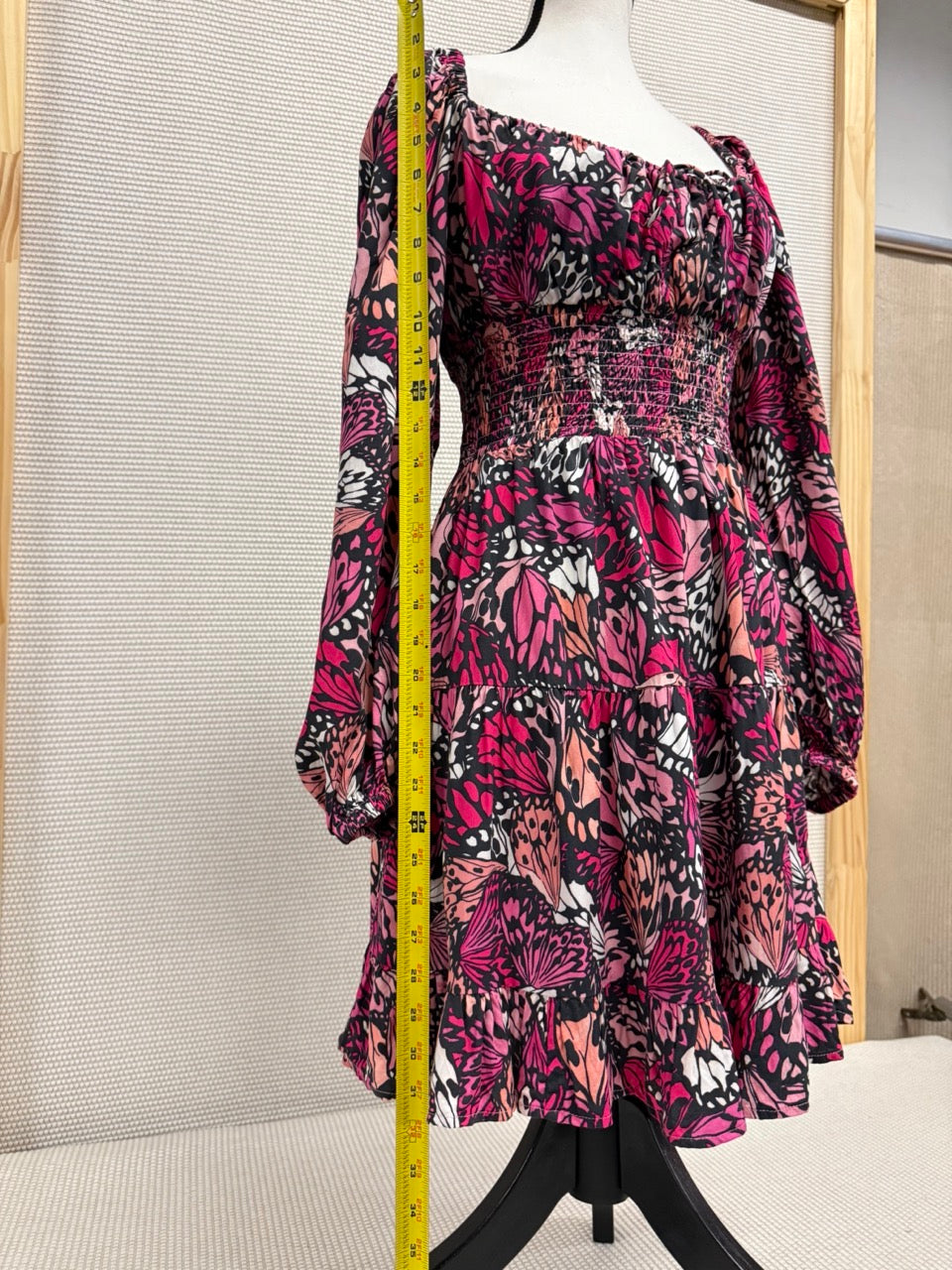 L*SPACE “Cassidy Print Smocked Mini Dress” —New with Tags. Resort Retail $158.