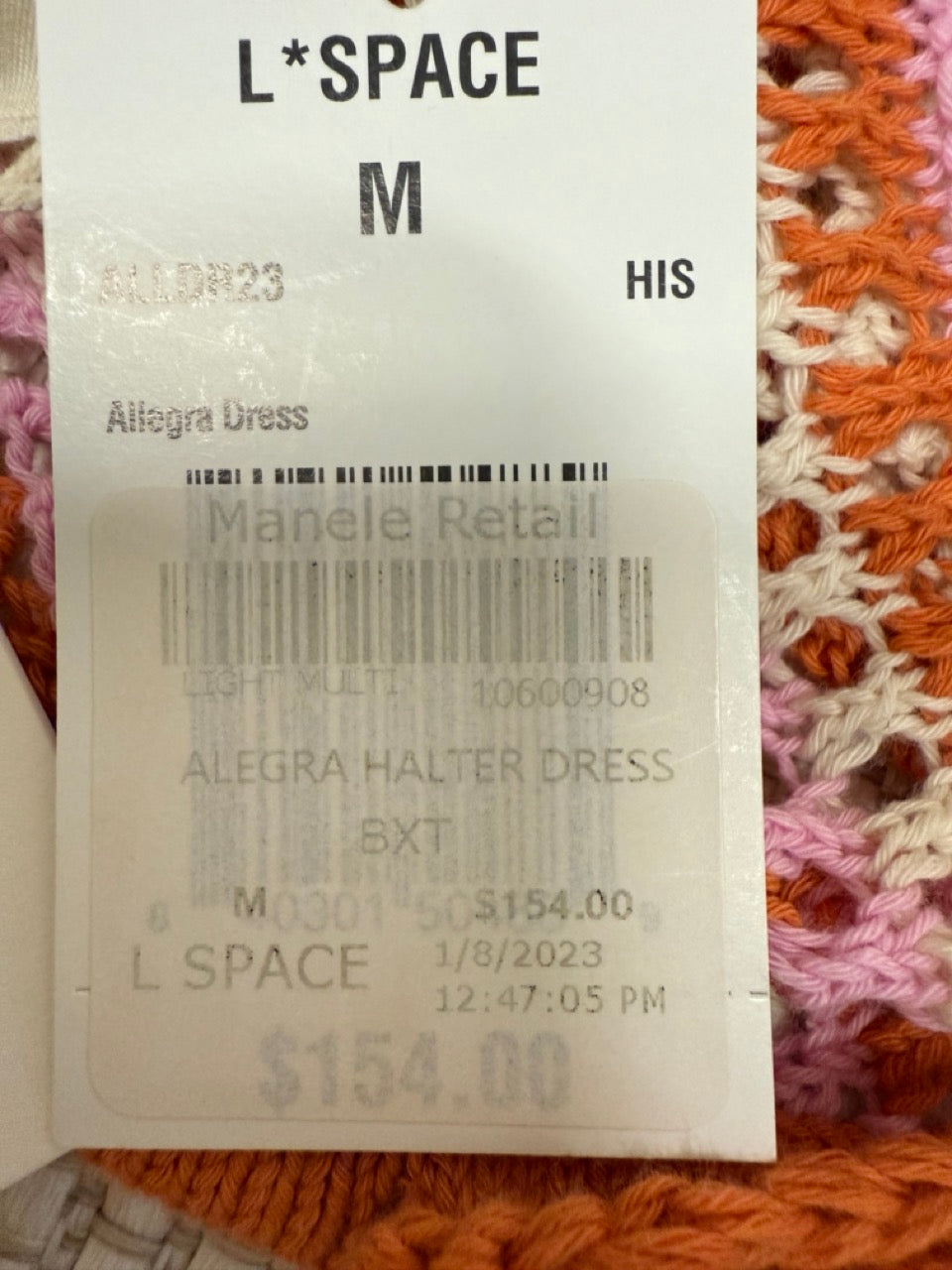 L*Space “Allegra Halter Maxi Dress” — New with Tags. Resort retail $168.