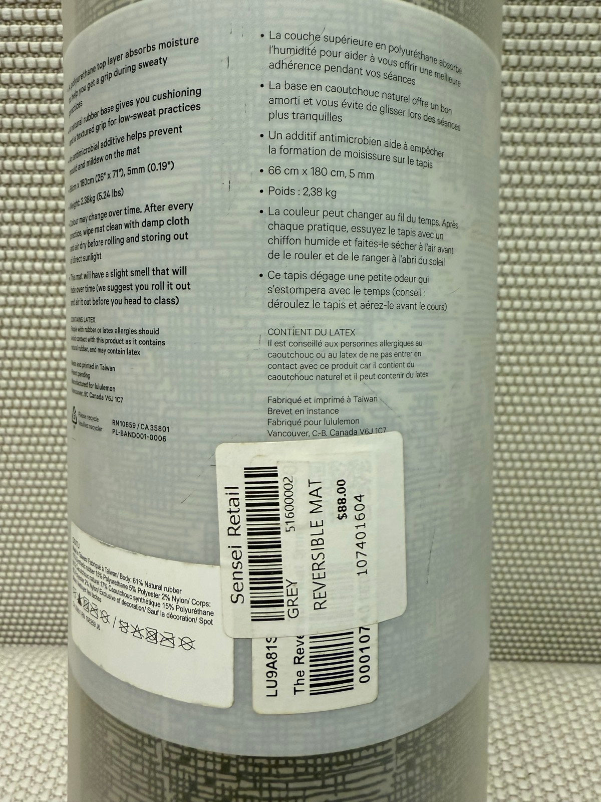 Lululemon Reversible Mat Grey